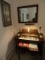 ZACHARY ELECTRIC ORGAN WITH MUSIC OIL LAMP MIRROR AND LIGHTHOUSE PAINTING