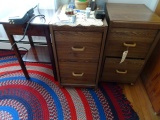 TWO FILING CABINETS AND NIGHT STAND AND CONTENTS