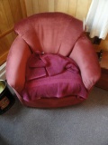 BURGUNDY ROCKING ARM CHAIR