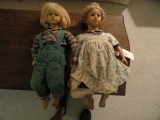 DOLLS BELIEVED TO BE HANSEL AND GRETTLE APPROX 26 INCH TALL