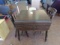 DROP LEAF KITCHEN TABLE WITH TWO MATCHING CHAIRS