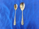 2 STIEFF STERLING SPOONS 1.84 T OZ