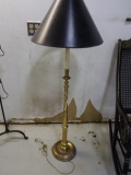 BRASS FLOOR LAMP WITH SWIRL DESIGN 48 INCH