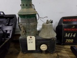 ANTIQUE LANTERN BRASS BELL VINTAGE RADIO