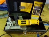 DEWALT PLATE JOINER MODEL DW 682 IN METAL CONTAINER