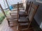 THREE HARDWOOD PORCH ROCKERS