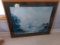 LANDSCAPE PRINT IN PINE FRAME UNDER GLASS APPROX 3 X 2 1/2 FEET