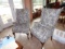 PAIR OF WING BACK CHAIRS FLORAL MOTIFF