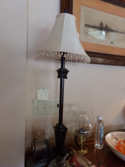 PAIR OF TABLE LAMPS APPROX 32 INCH TALL