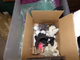 BOX LOT OF GOLF BALLS GOLF GLOVES PICTURE FRAMES AND MORE