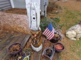 CHAIN SAW CARVED HALLOWEEN TOTEM POLE