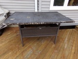 PATIO TABLE APPROX 3 1/2 FEET BY 5 FEET