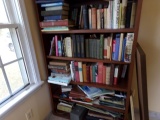 BOOKSHELF WITH CONTENTS OF BOOKS LARGE COLLECTION OF COOKBOOKS REFERENCE BO