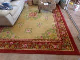 INDIAN WOVEN CHINESE DESIGN RUG APPROX 9 FEET X 9 FEET