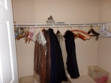 CONTETNS OF CLOSET TO INCLUDE HANGERS AND COATS