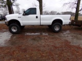 #4306 2002 FORD F250 MILEAGE UNKNOWN 4X4 REG CAB 8' BED 6 INCH LIFT AUTO TR