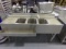 EAGLE THREE TUB BAR SINK WITH TWO WASH BOARDS AND SPEED RACK MODEL B5C22