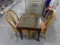 TILE TOP TABLE WITH TWO RATTAN CHAIRS