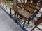 EIGHT WOOD BAR STOOLS 24 INCH TALL