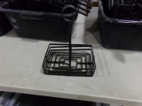 THREE BUS TUBS FULL OF WROUGHT IRON CONDIMENT TRAYS APPROX 45