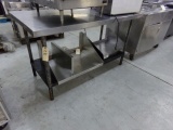 STAINLESS STEEL WORK TABLE 60 X 30 TOP