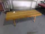 CONTEMPORARY BENCH NATURAL FINISH 18 1/2 X 54