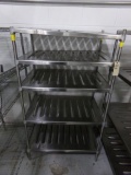 STAINLESS STEEL 5 TIER 62 INCH TALL 24 X 36 SHELVES