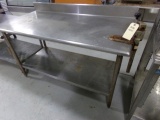 STAINLESS STEEL TABLE WITH BACK SPLASH 60 X 30 AND #10 CAN OPENER