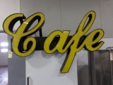 LIGHTED CAFÉ SIGN APPROX 4' LONG