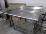 EAGLE STAINLESS STEEL WASHING TABLE WITH DRAIN AND BACK SPLASH MOD CBTR 84