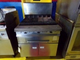 VULCAN FREE STANDING CHARBROILER 36 INCH NAT GAS ON CASTERS