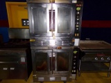 VULCAN DOUBLE STACK CONVECTION OVENS SNORKEL NAT GAS ON CASTERS