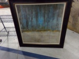 TWO OIL ON CANVAS FRAMED ABSTRACT BEACH SCENES 44