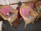 FOUR PIECE ARTIFICIAL WICKER SET WITH TWO END TABLES AND CONTENTS