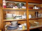 CONTENTS OF ALL TOP KITCHEN CABINETS TO INCLUDE GLASSWARE BOWLS JUICERS