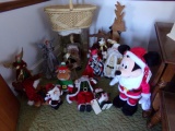 LARGE LOT OF CHRISTMAS DECORATIVES INCLUDING WISE MEN ANGLES SANTA CLAUSE A