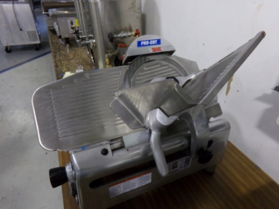 NEW PRO-CUT DELI SLICER MODEL KMS-12 GRAVITY FED 1/3 HP GEAR DRIVERN