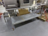 STAINLESS STEEL TABLE 72 X 30 WITH SHELF