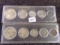 2 DATED SETS FROM HALF DOLLAR TO PENNY:1934 AND 1943