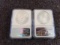 (2) 2010 SILVER EAGLE $1 1O435 SILVER MS70 NGC