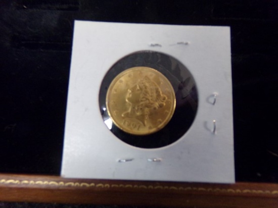 1901 $5 GOLD COIN  GOLD HALF EAGLE LIBERTY HEAD