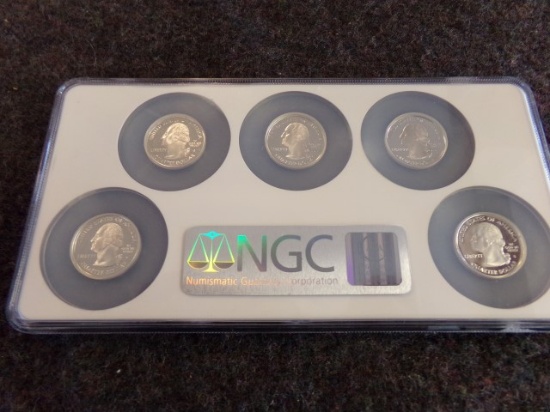 2004-S SILVER PROOF SET STATE QUARTERS ULTRA CAMEO NGC