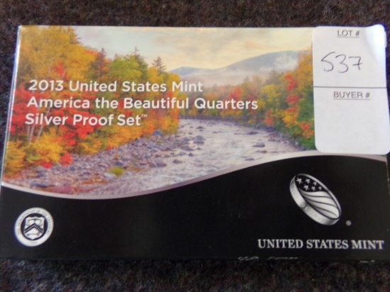 2013 UNITED STATES MINT AMERICA THE BEAUTIFUL QUARTERS SILVER PROOF SET