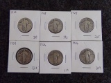 6 STANDING LIBERTY QUARTERS: (2)1926 1927 1928 1929 1930