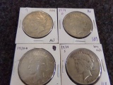 1934 4 PEACE DOLLARS