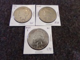 1935 3 PEACE DOLLARS