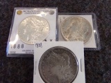 1888 3 MORGAN DOLLARS