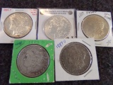 1889 5 MORGAN DOLLARS