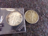 2 WALKING LIBERTY HALVES: 1939 1943