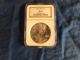 1992 SILVER EAGLE $1 1O435 SILVER MS69 NGC